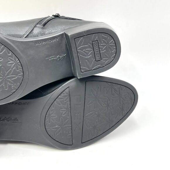 Lifestride Womens Size 11 Alexi Black Faux Vegan Leather Ankle Boots Booties - Picture 11 of 13